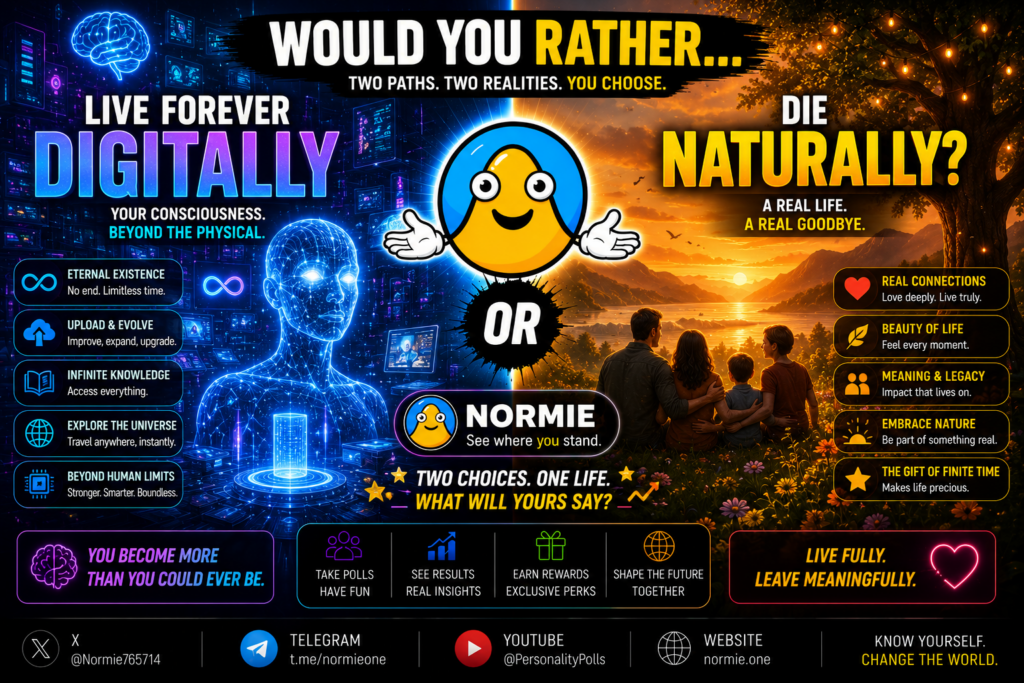 Live Forever Digitaly or Die Naturally - Normie