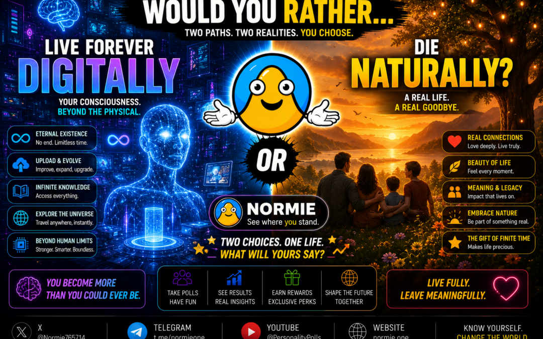 Would You Rather Live Forever Digitally… or Die Naturally? – Normie Polls